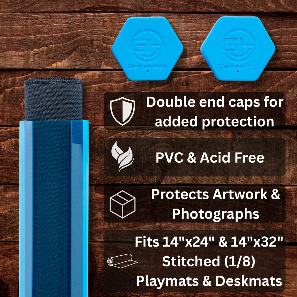 GamerMats Hex Tube shows two silicone caps protecting from dust and damage.