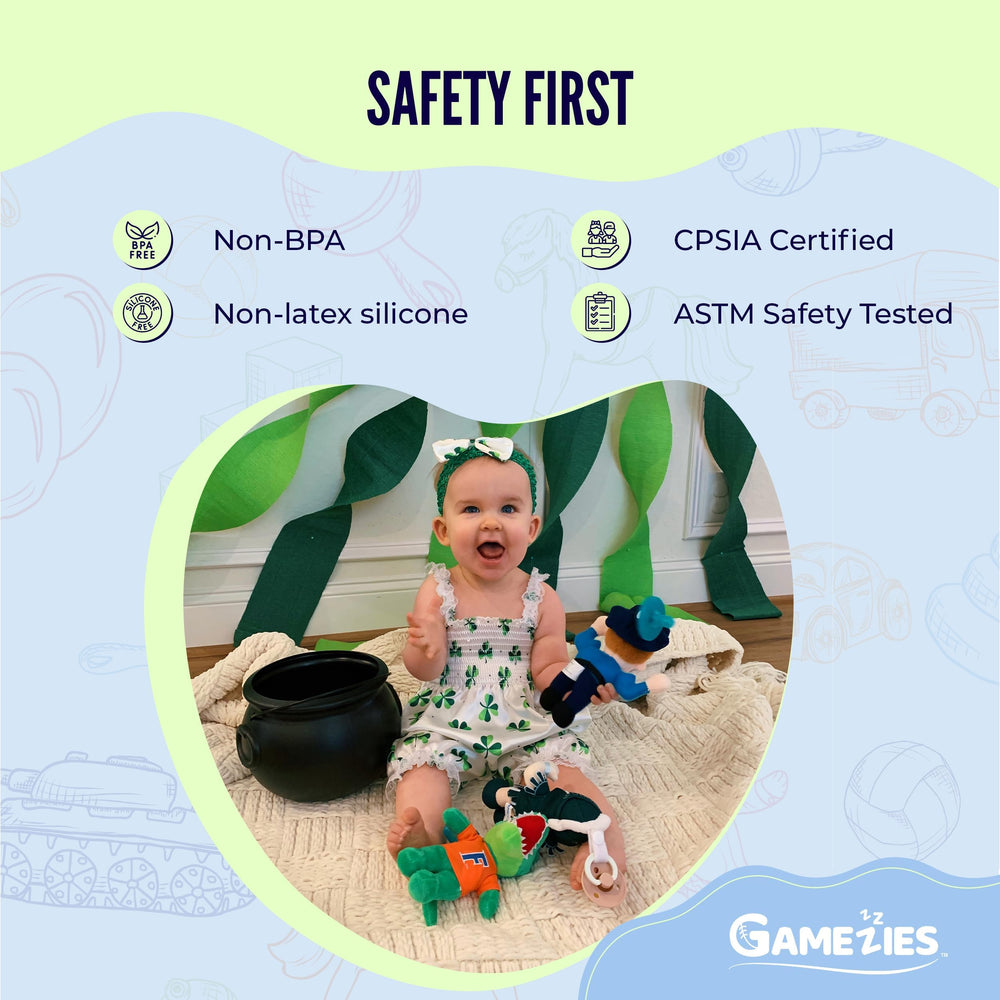 Gamezies BPA-free silicone pacifier ensures safe soothing for tiny mouths