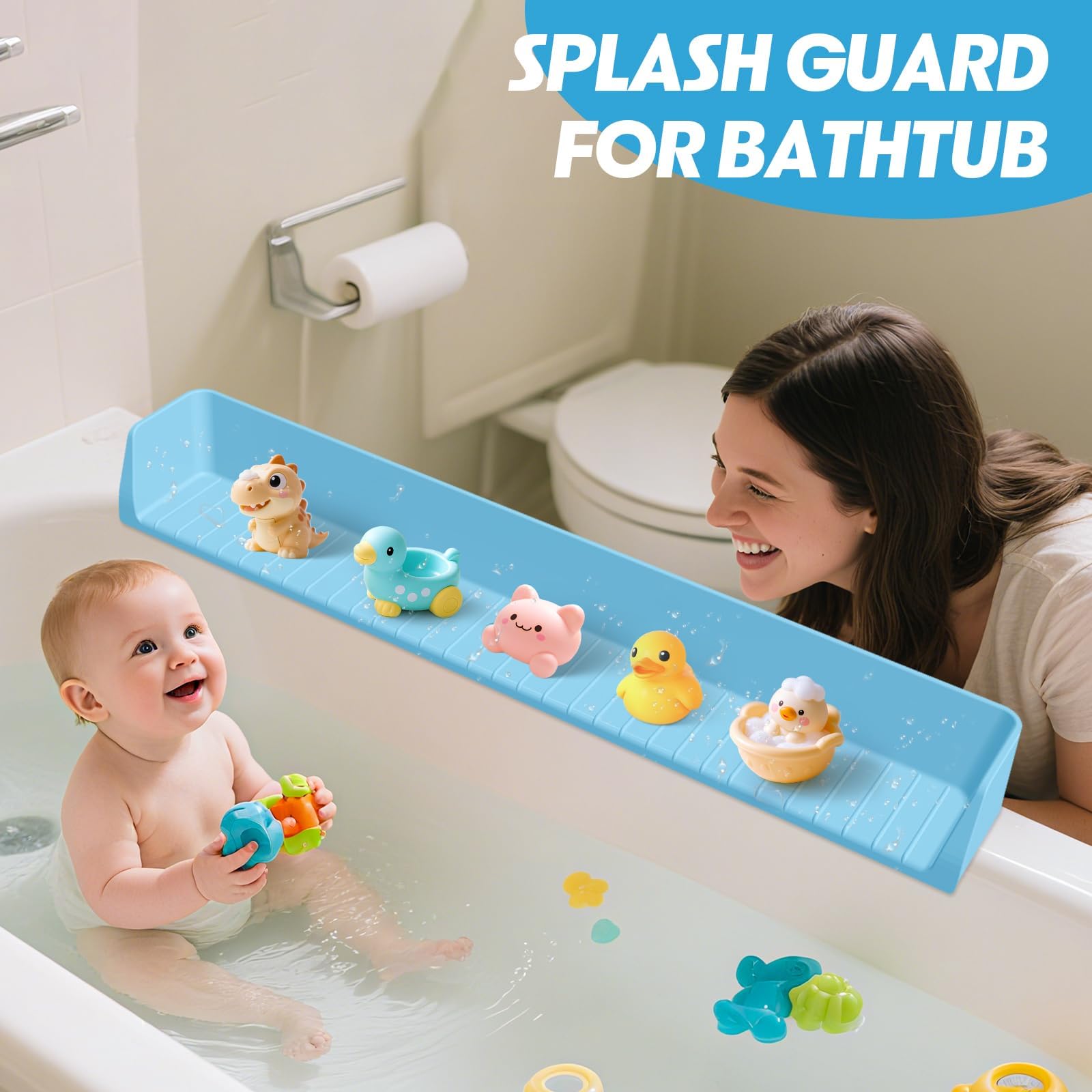 Ganaj foldable bath guard installs easily without tools and folds for travel