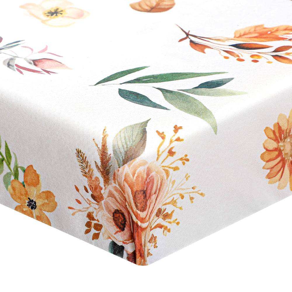 Ganeen Highland Cow crib skirt adds tidy lines to the nursery decor.