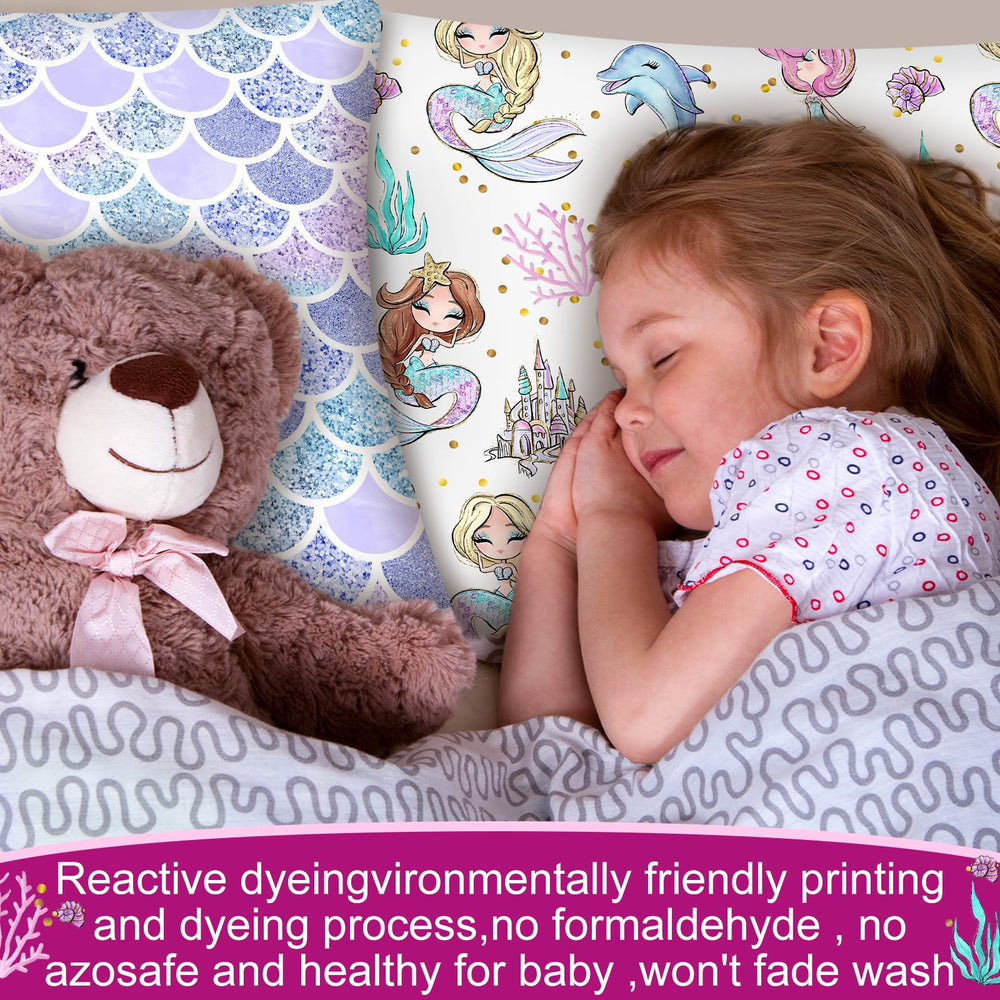 Ganeen two-pack 14x19 pillow covers for toddlers