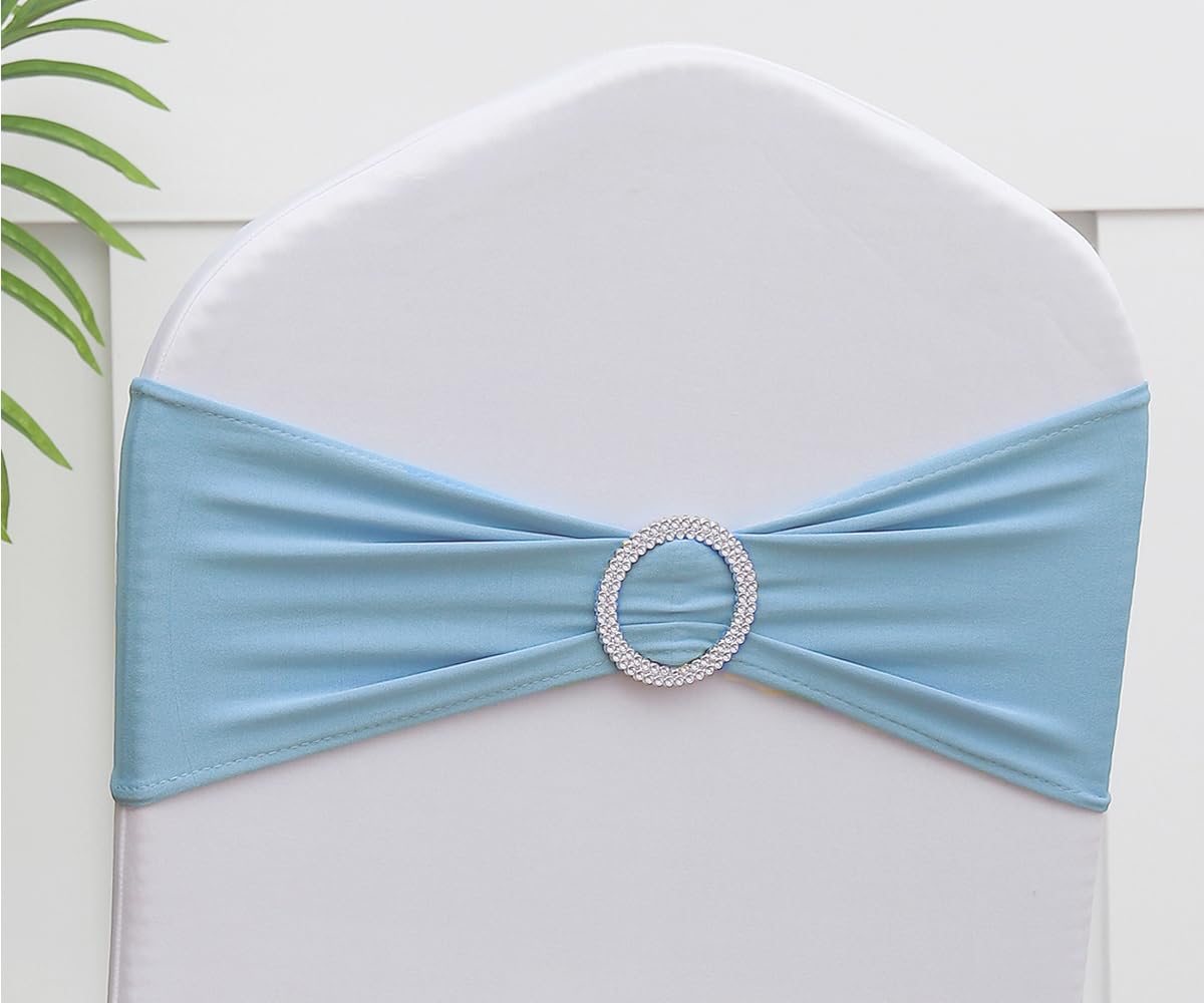 Gankar baby blue chair sash pack 50 for simple, neat decoration.