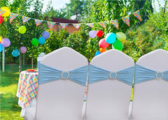 Wedding chair sash on a chair for a cohesive ceremony look.