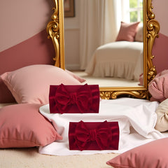 GANPUB baby girl headband in velvet suits casual and dressy outfits.