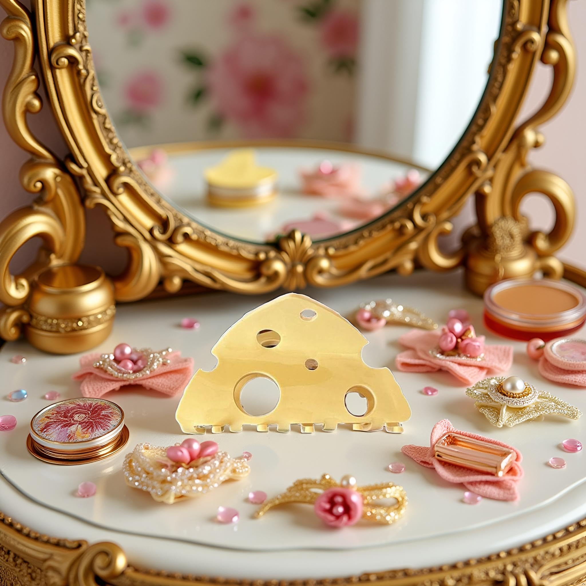GANPUB Yeloww cute hair claw secures loose strands easily.