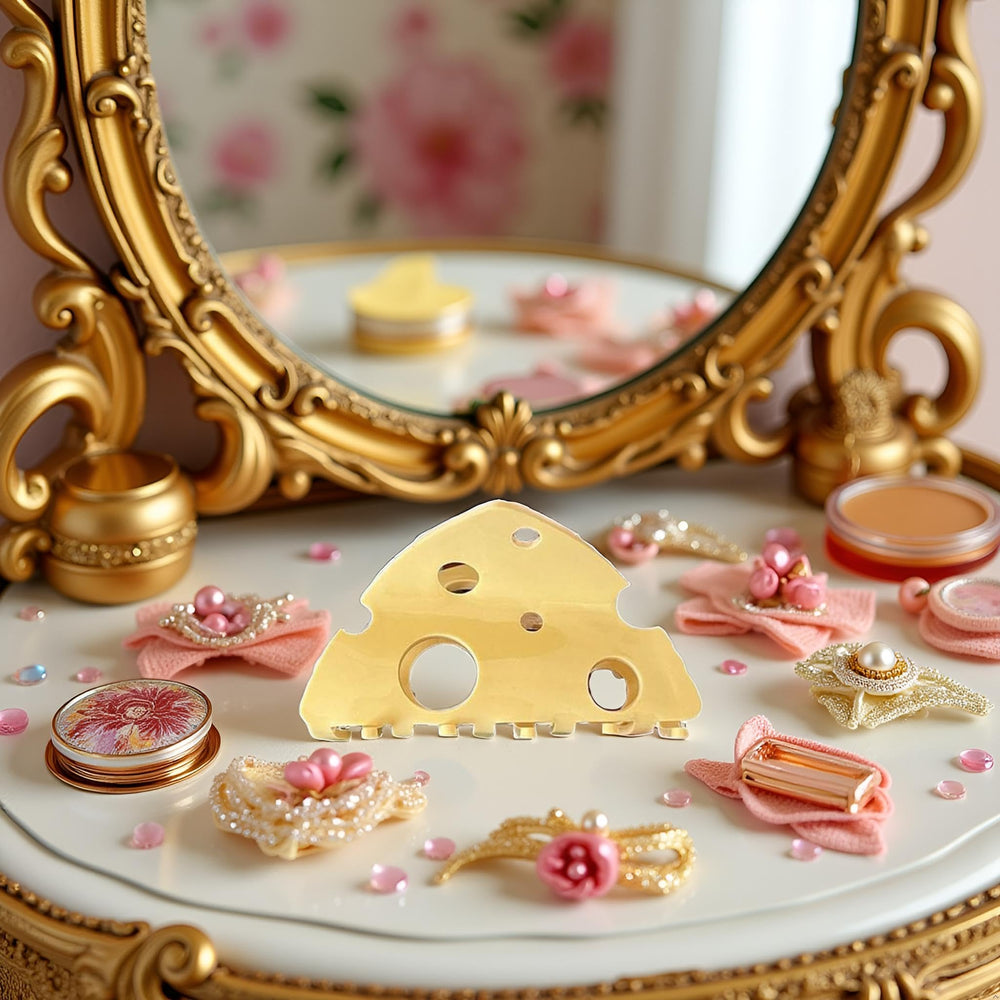GANPUB Yeloww cute hair claw secures loose strands easily.
