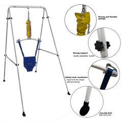 Gaorui blue-frame jumper showing frame stability during activity