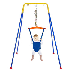 Gaorui baby jumper blue hanging shelf shows sturdy design for safe, engaging play