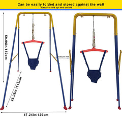 Gaorui baby jumper frame assembly illustrates quick setup process