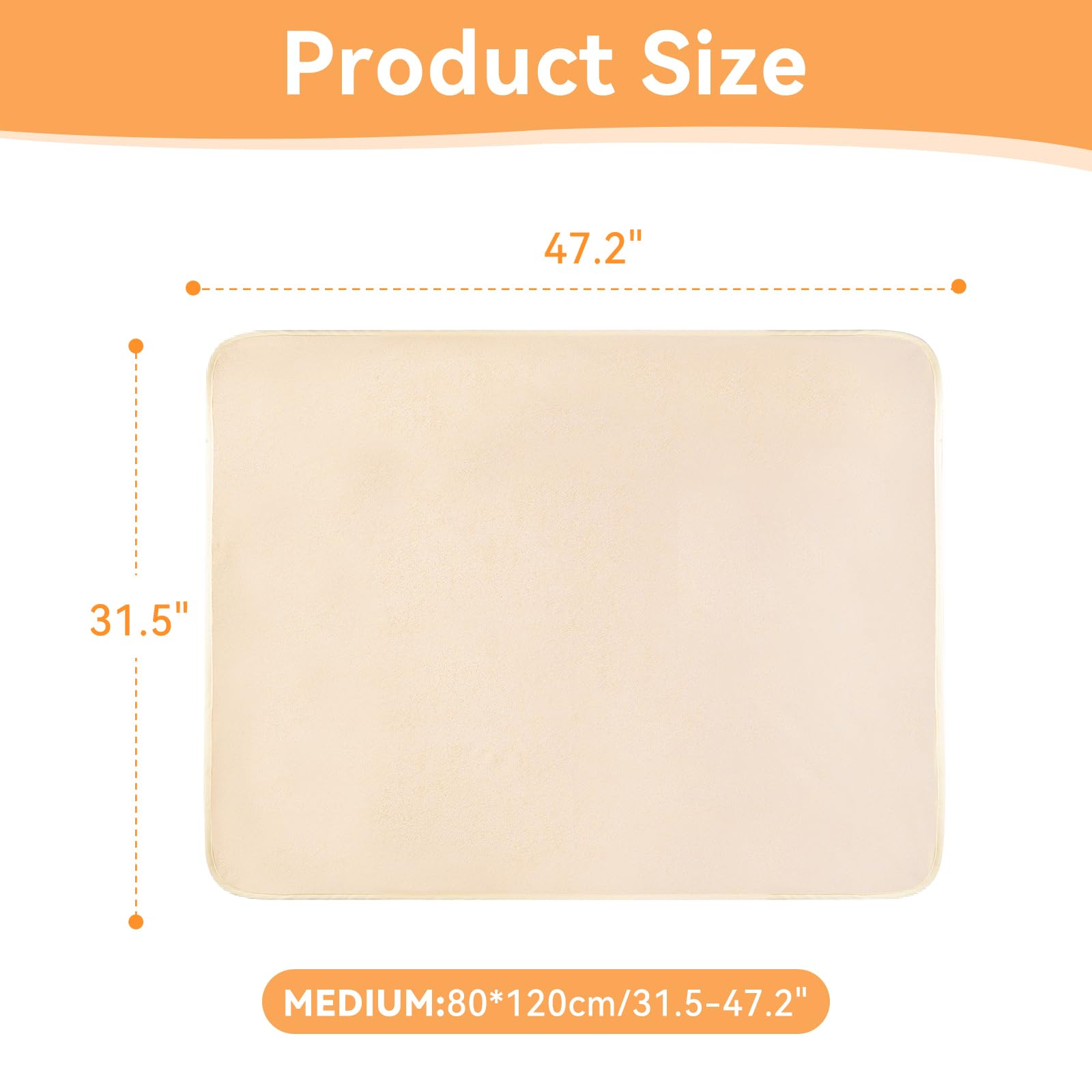 GAOUREL durable underpad features 500+ wash cycles