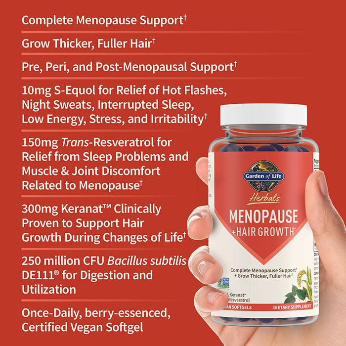 Garden of Life Herbals Menopause berry flavor aroma suggesting a pleasant daily ritual.