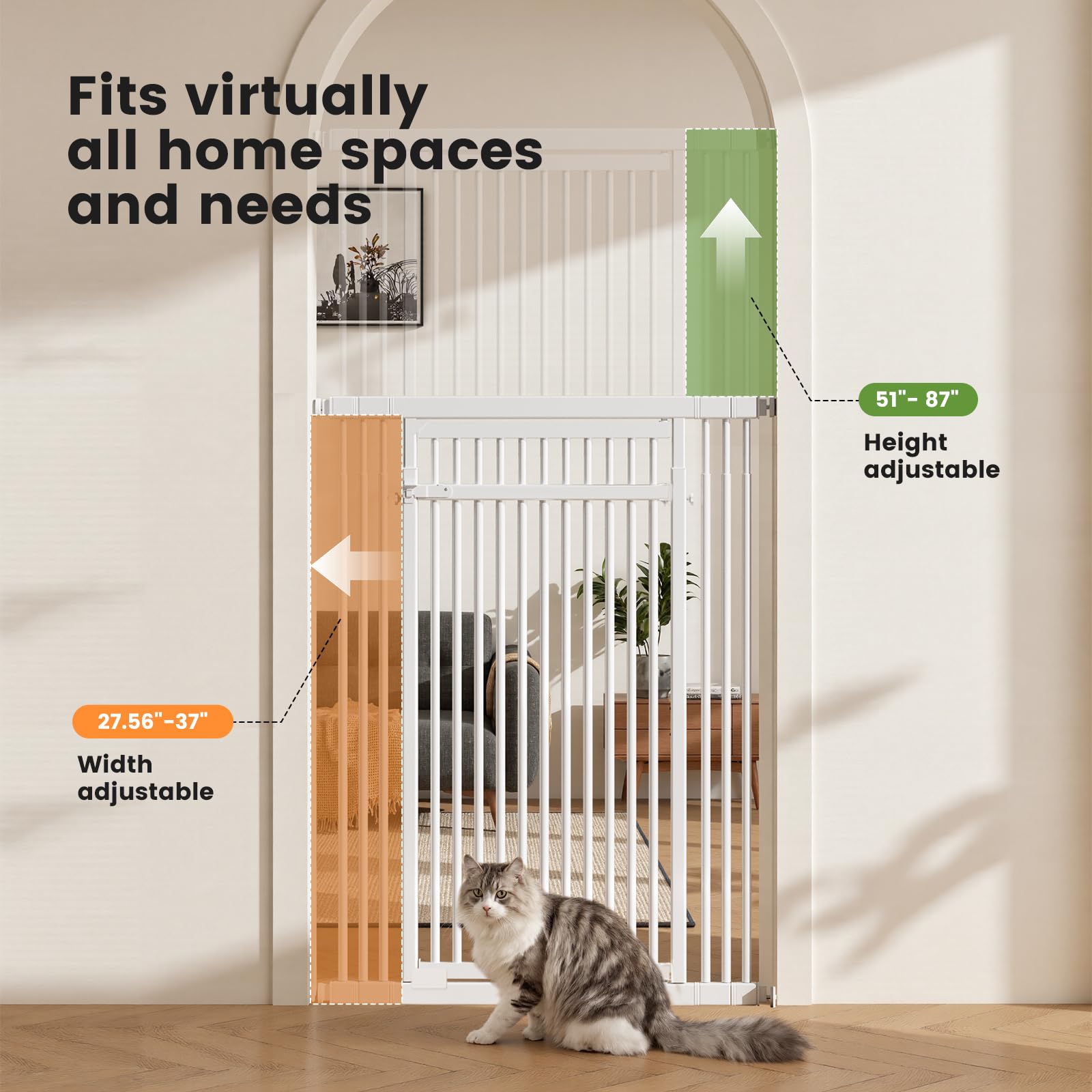 Gardner Pet extension kit with four pieces for custom doorway width.
