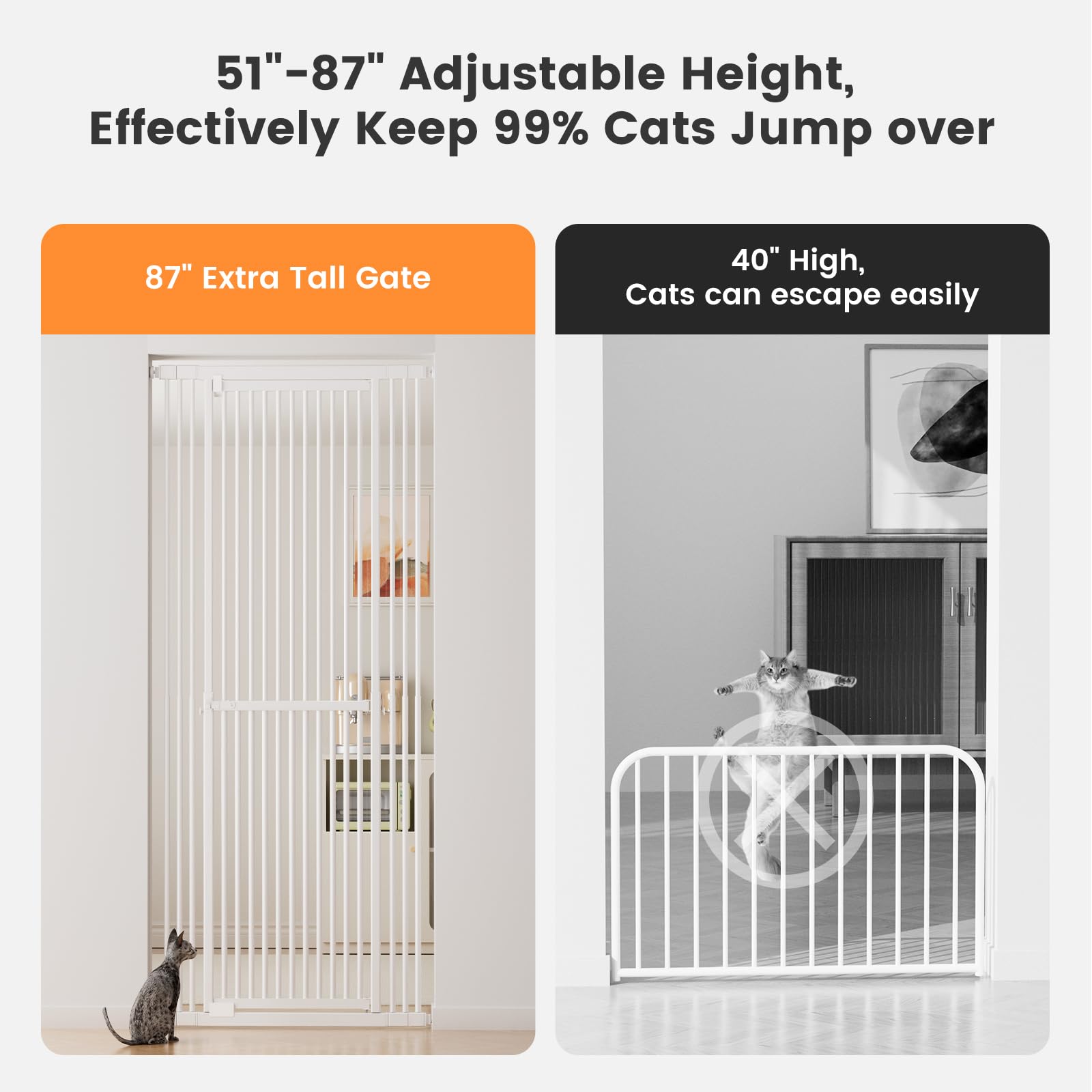 Gardner Pet one-handed release gate for easy operation while multitasking.