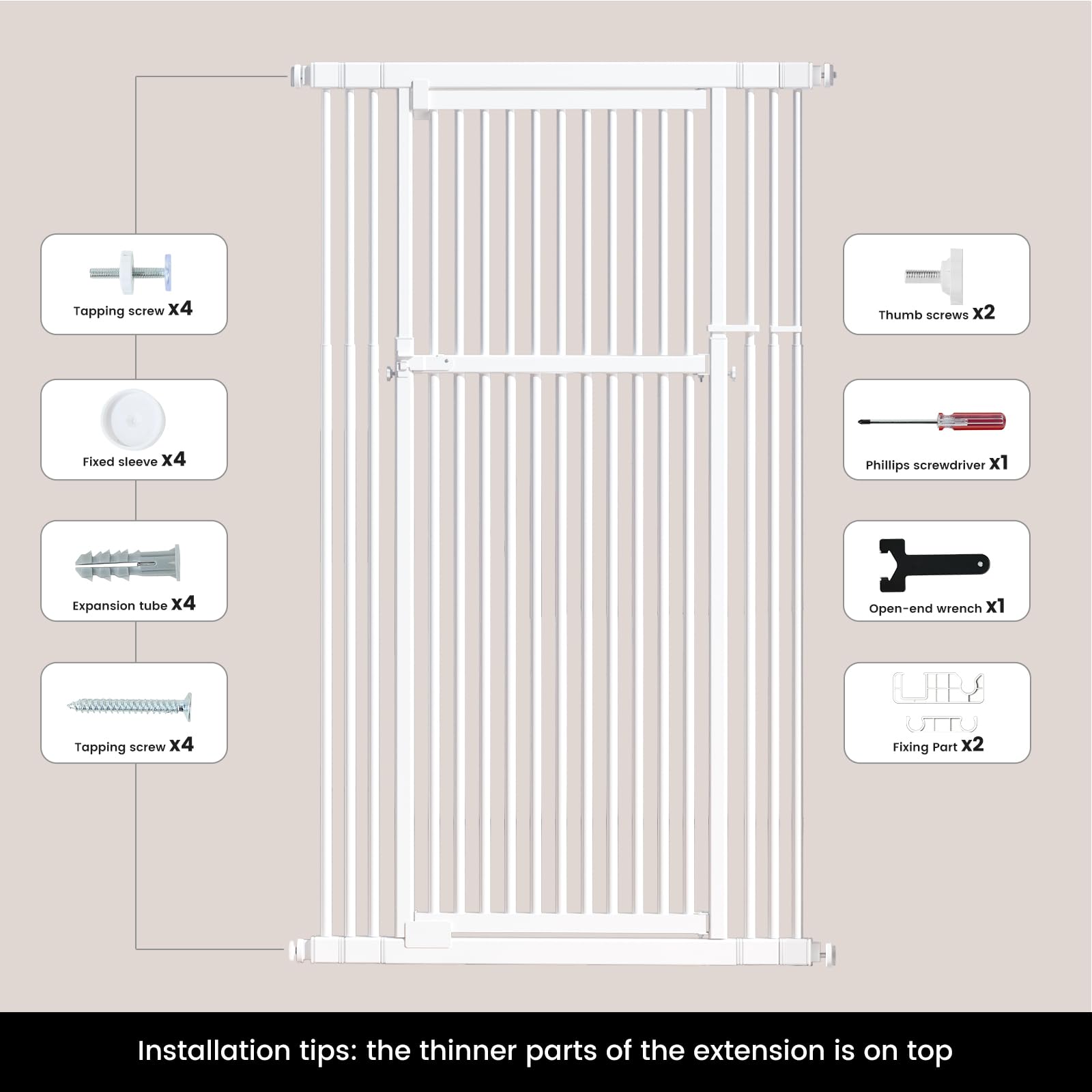 Gardner Pet gate in stairs or kitchen setup for restricted access