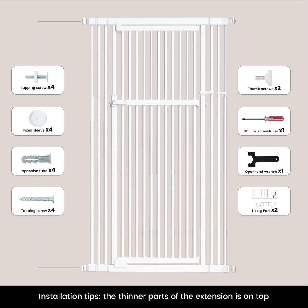 Gardner Pet gate in stairs or kitchen setup for restricted access