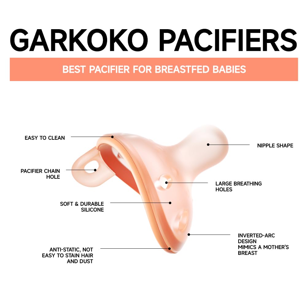 Garkoko pacifier-skin-friendly-curved-outer keeps cheeks and nose comfortable