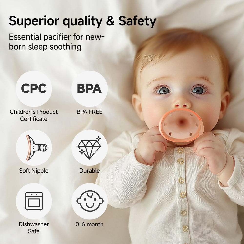 Garkoko one-piece silicone pacifier with BPA-free safety and lightweight feel.