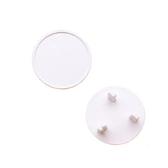 Garosa baby-proof outlet covers, round white, protect little hands from sockets.