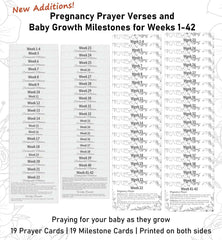 Garybank prayer cards with Bible verses for pregnancy reflections.