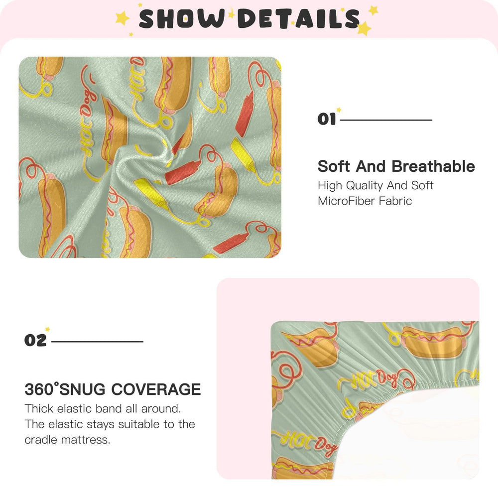 Gbjiemia baby bed sheets in soft, breathable fabric for day and night comfort.