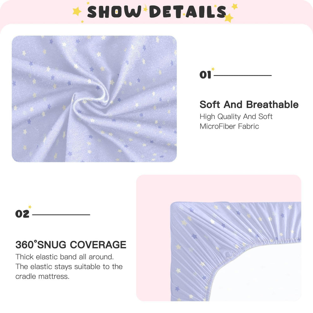 Gbjiemia crib sheet in updated patterns complements nursery decor.