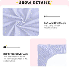 Gbjiemia crib sheet in updated patterns complements nursery decor.