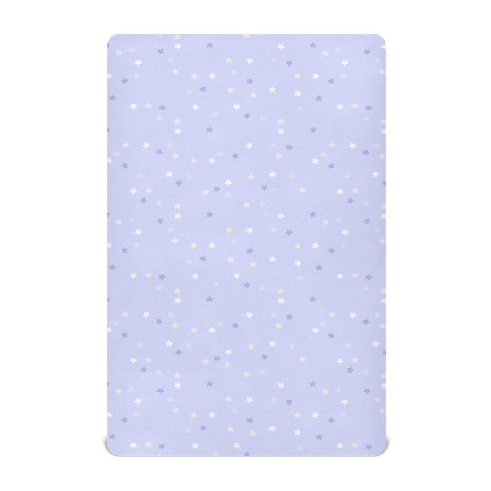 Gbjiemia cute purple star crib sheet with breathable fabric for comfy naps.