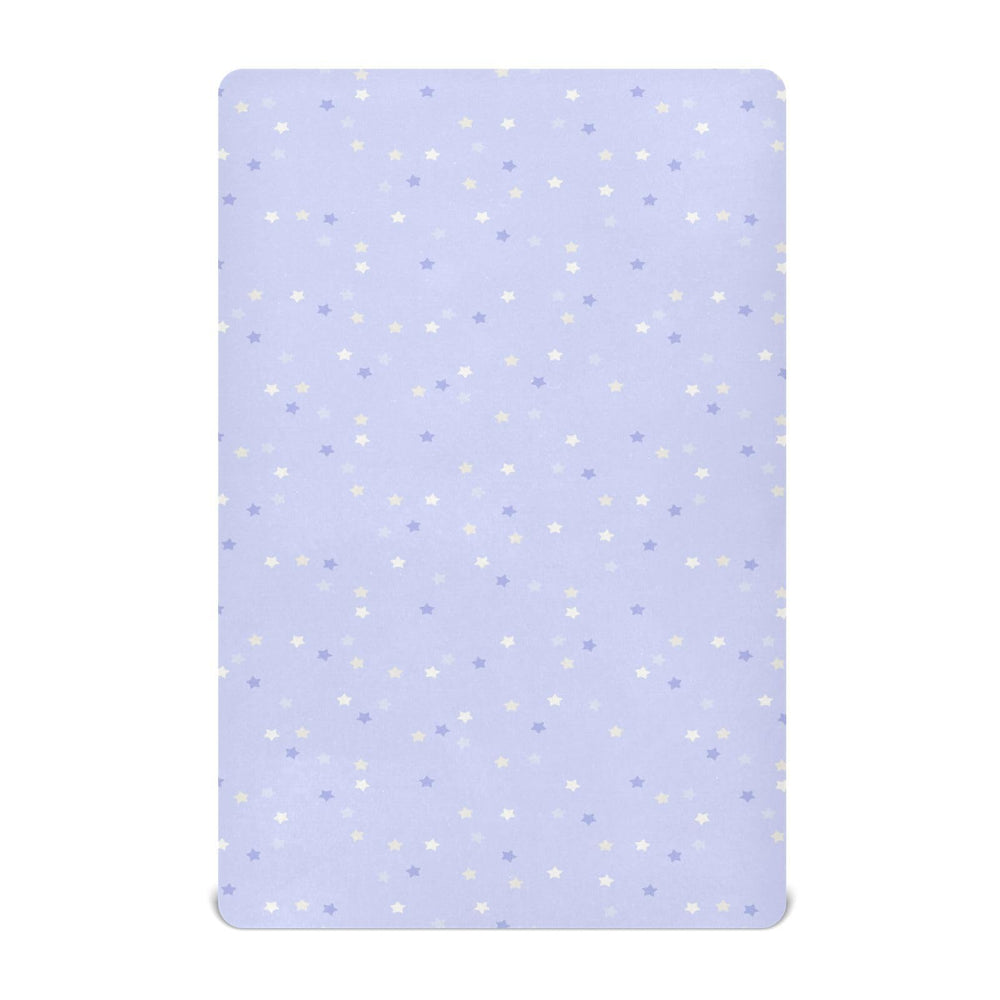 Gbjiemia cute purple star crib sheet with breathable fabric for comfy naps.