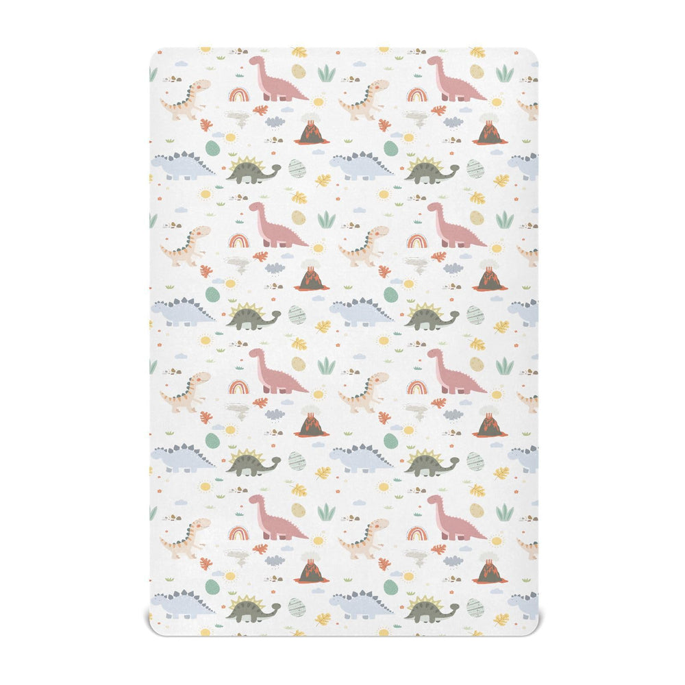 Gbjiemia dinosaur rainbow crib sheet – playful design for cozy sleep