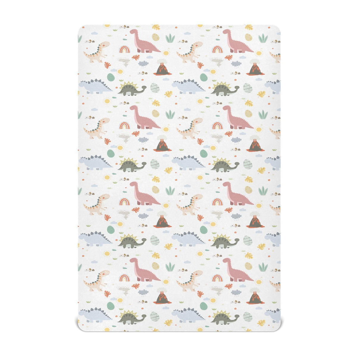 Gbjiemia dinosaur rainbow crib sheet – playful design for cozy sleep