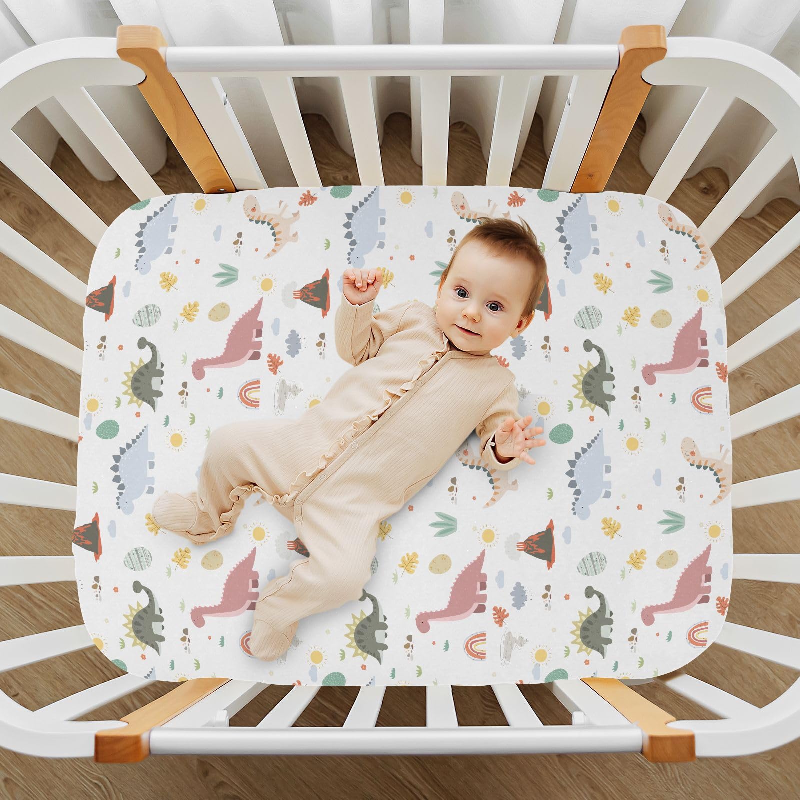 Gbjiemia easy-care crib sheet – machine washable for busy parents