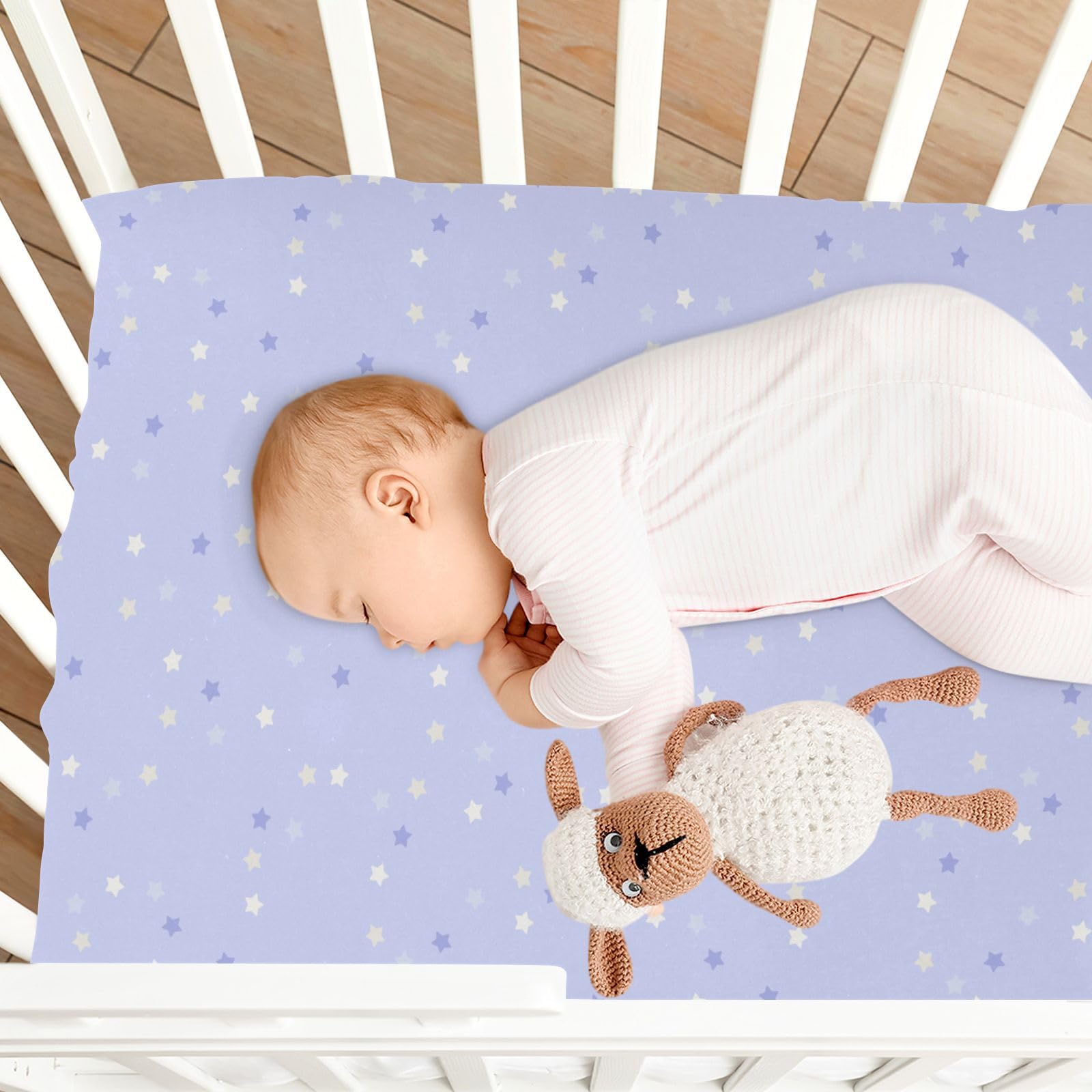 Gbjiemia easy-care crib sheets are machine washable and quick to dry.