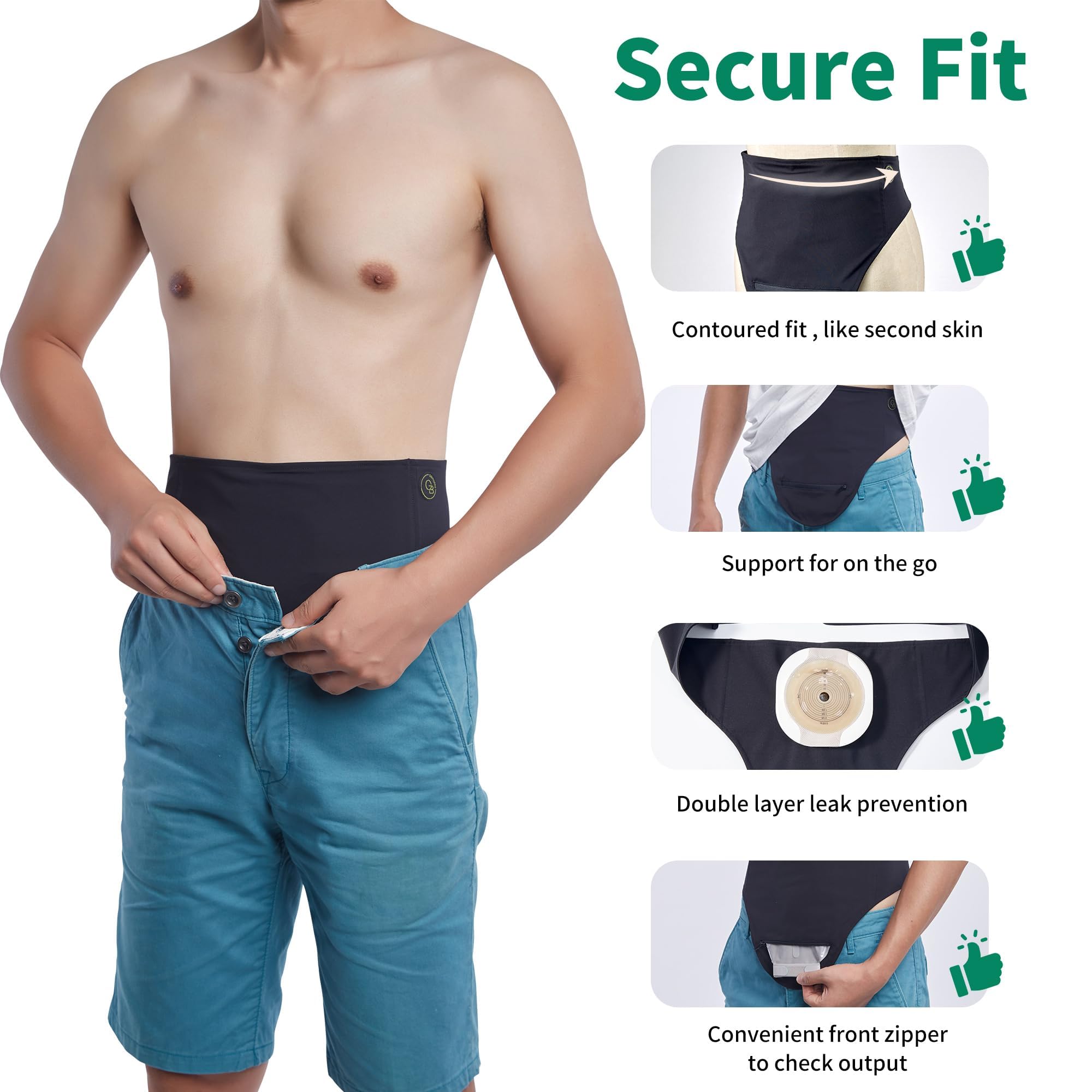 GBmates Ostomy Belt swimming-friendly design supports water activities
