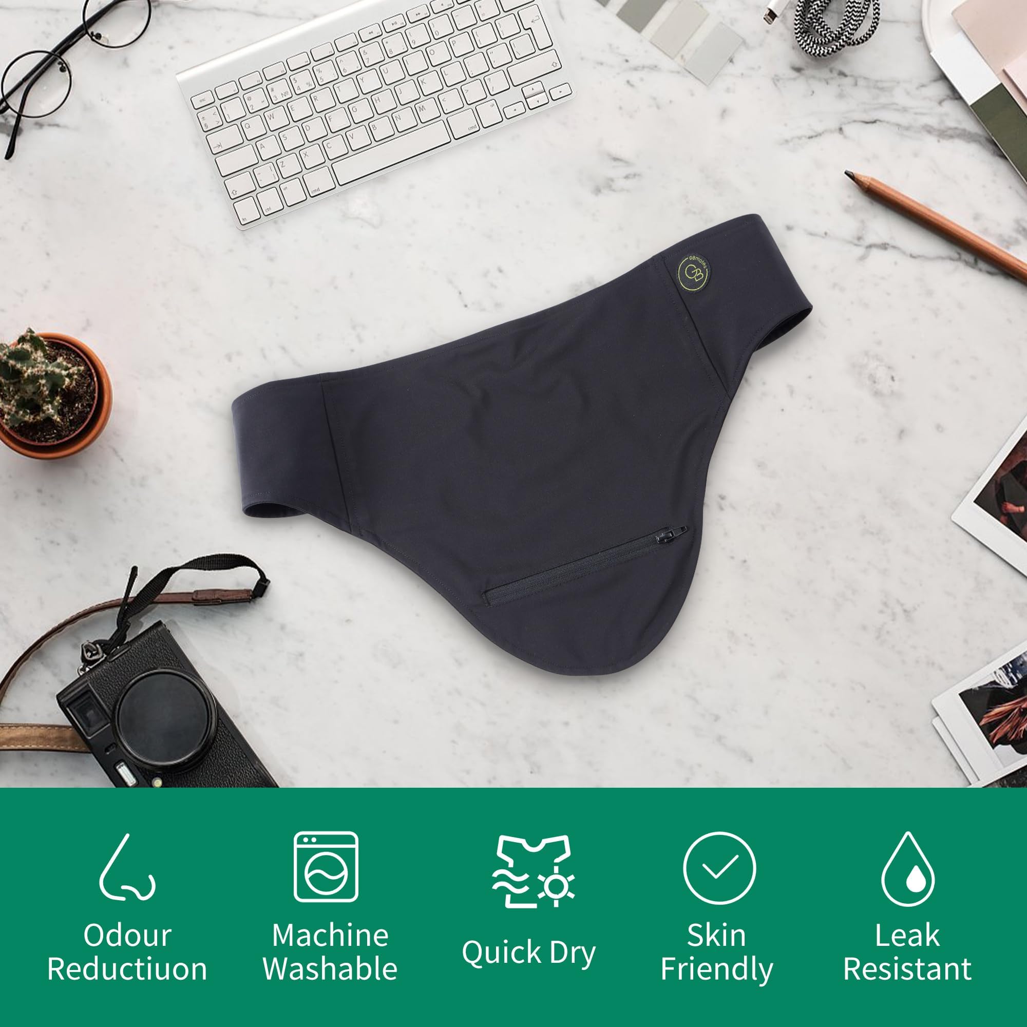 GBmates Ostomy Belt water-repellent surface reduces moisture and odors