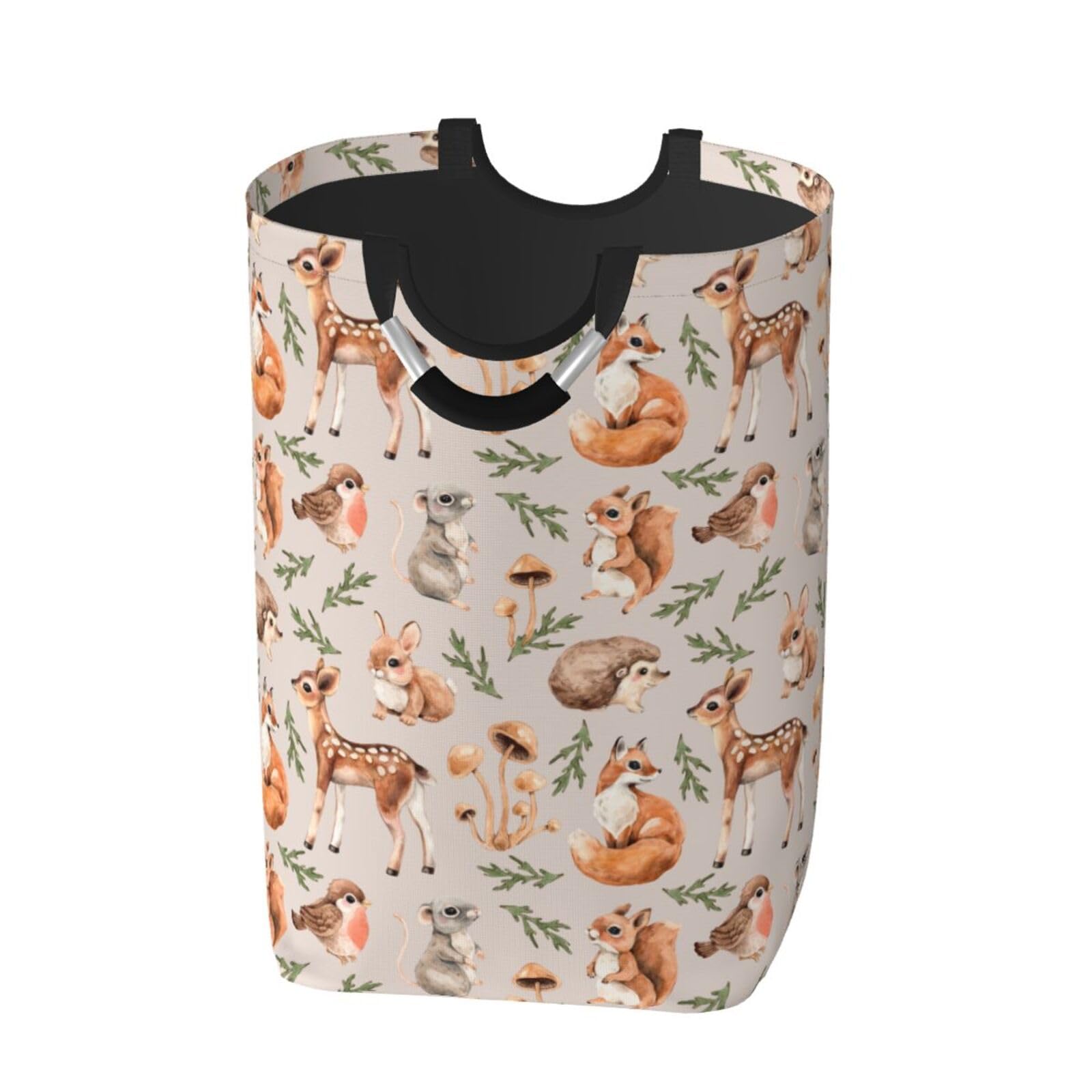 Gbuzozie Forest Little Animals laundry hamper with deer motif for organized clothing storage