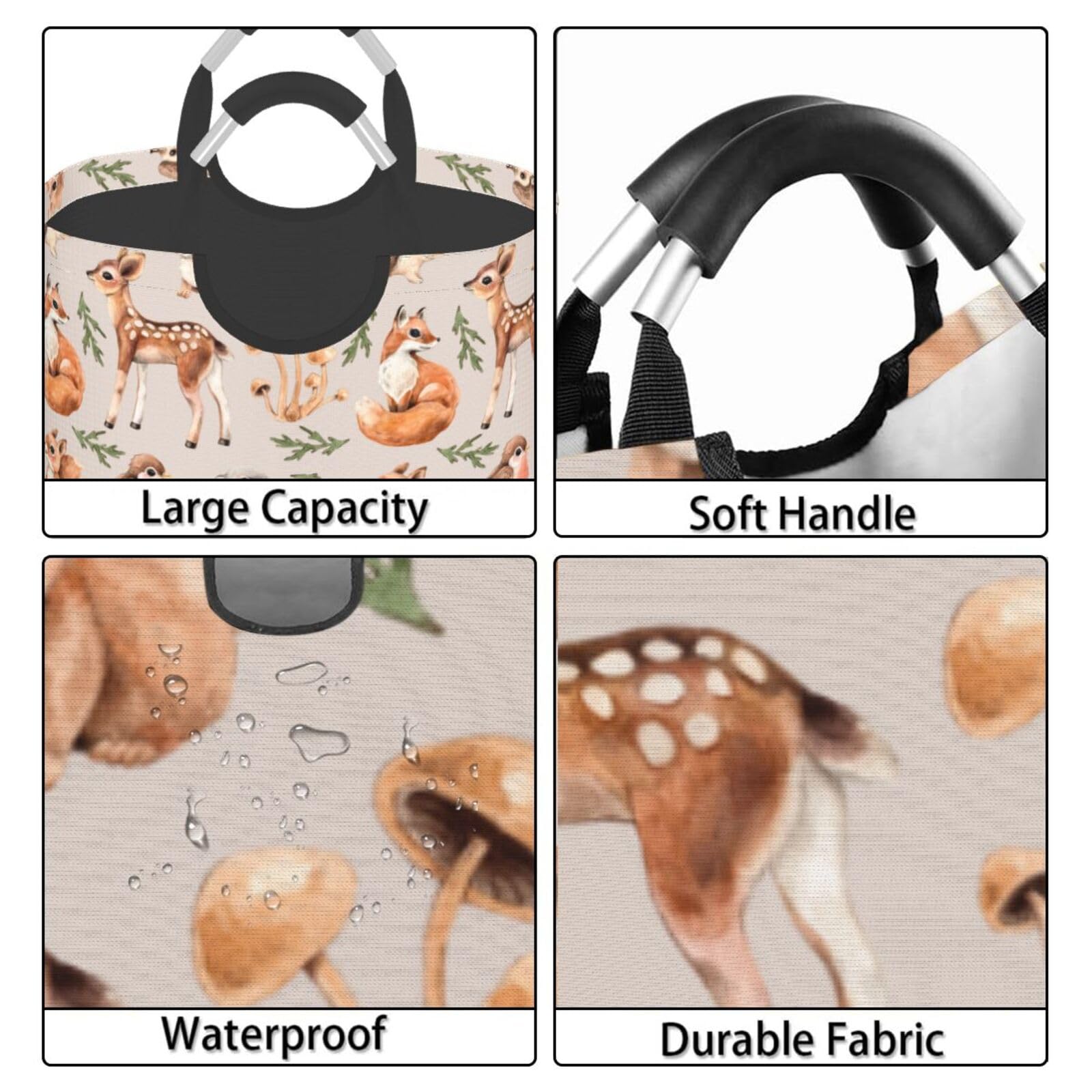 Gbuzozie Forest Little Animals laundry hamper with fox motif suits dorm room organization