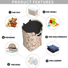 Gbuzozie Forest Little Animals laundry hamper with hedgehog motif stores books and toys