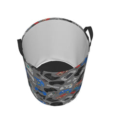 Gbuzozie gray-background storage basket blends with any room layout.