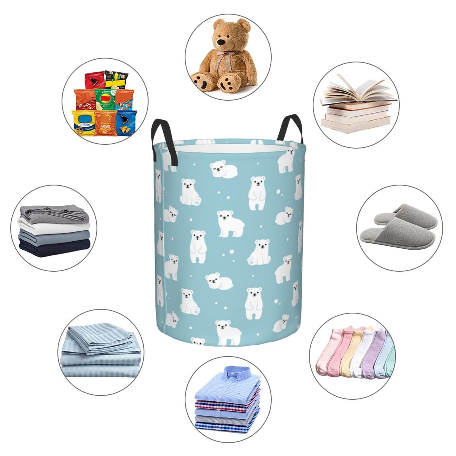 Gbuzozie polar bear bin ideal for dorm room organization