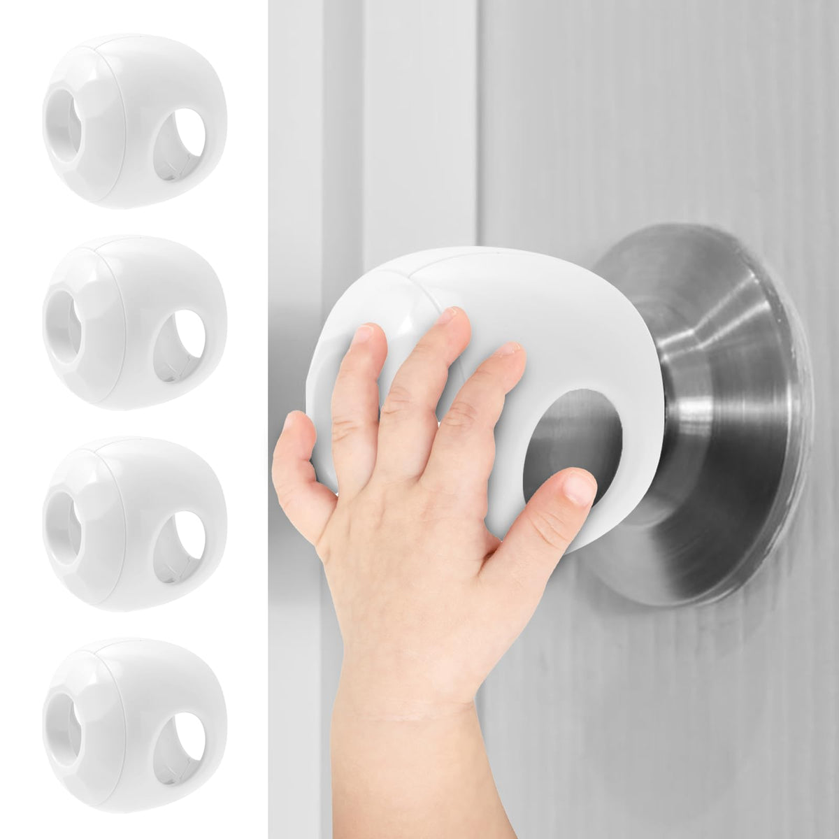 GCRQ child safety door knob cover with universal fit for safer home access