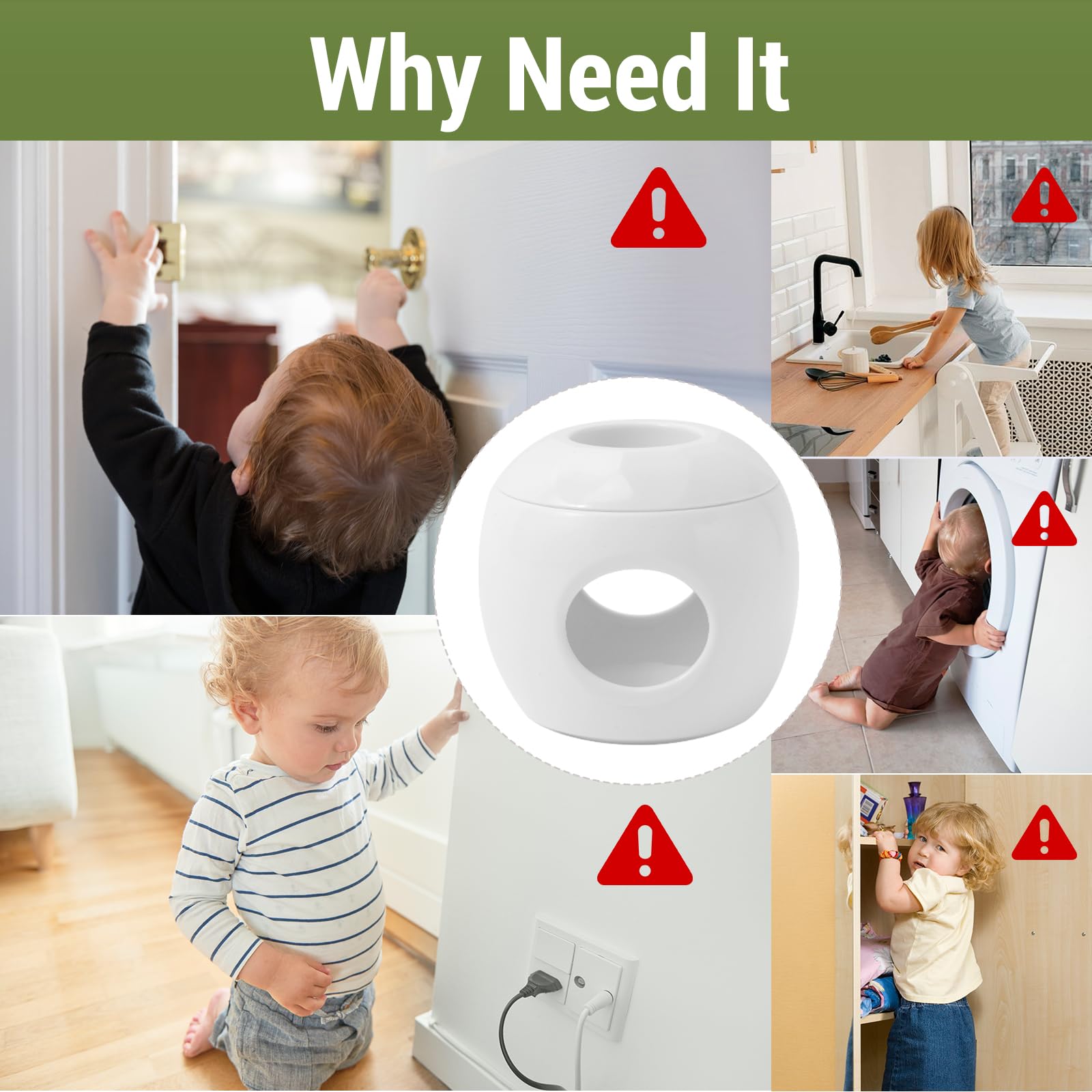 GCRQ clear door knob cover blends with decor while keeping kids out