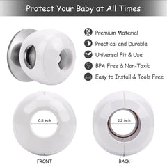 GCRQ Easy Grip Door Knob Covers shown with tool-free installation for busy parents.
