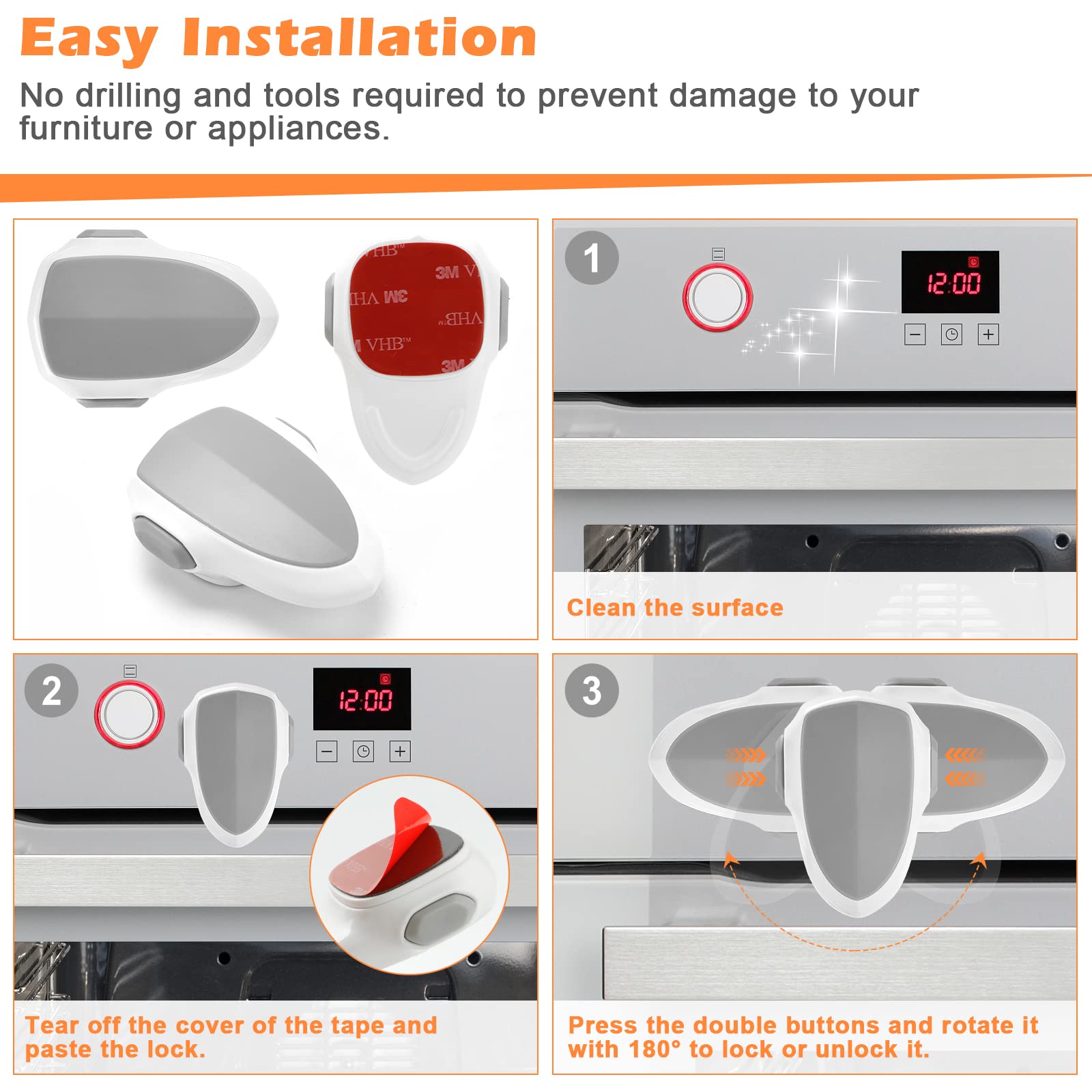 GCRQ heat-resistant design protects surfaces during cooking.