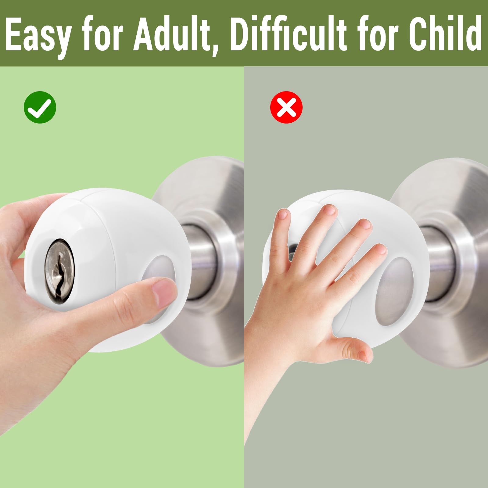 GCRQ door knob cover with easy-grip design for quick setup