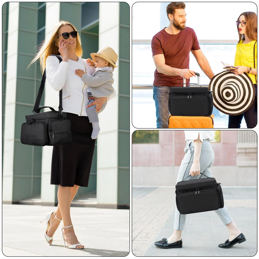 GDNasist pump bag features thick handle and detachable strap for versatile carrying
