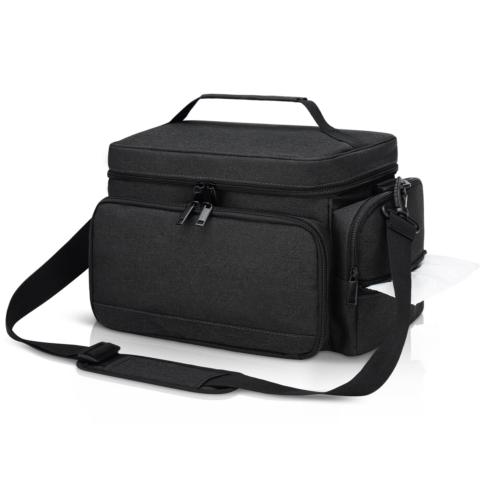 GDNasist large-capacity bag fits pump, three bottles, and extra accessories