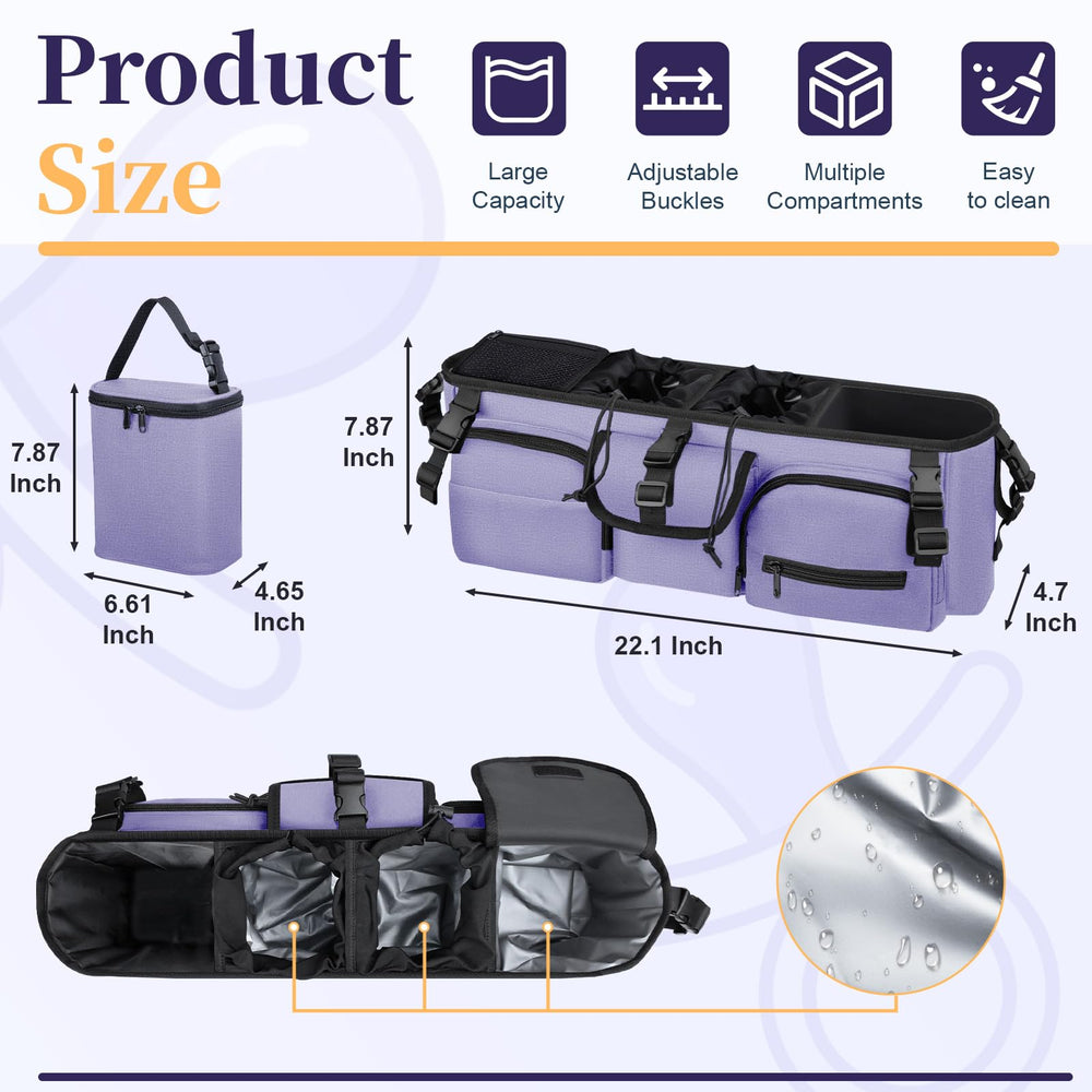 GDNasist large-capacity compartments store diapers, bottles, and toys