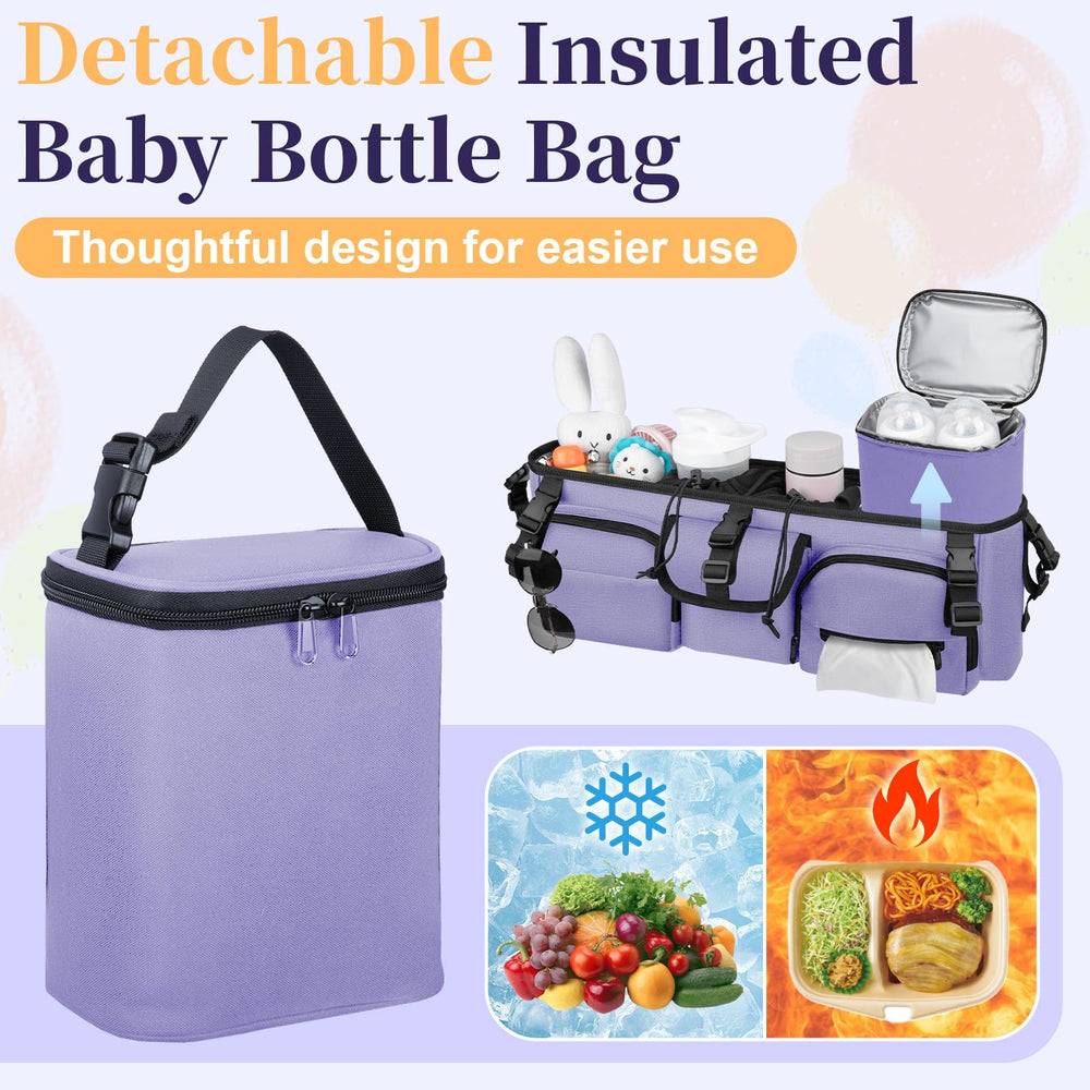 GDNasist PEVA-lined pockets keep snacks and drinks protected