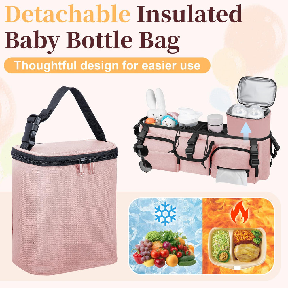 GDNasist multi-compartment design keeps diapers, bottles, and toys organized.