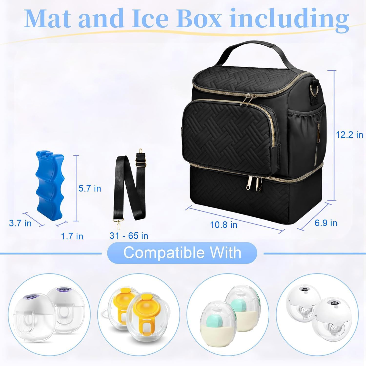 GDNasist durable nylon exterior protects pumps during travel.